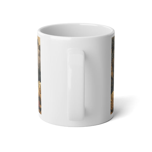 Dice Storm Mug — Polyhedral Dice & Ink Clouds | 20oz Jumbo TTRPG Mug